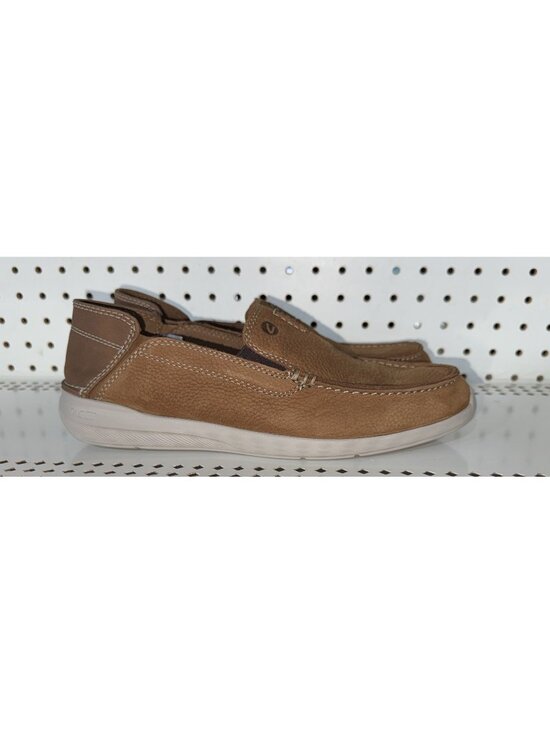 Clarks Gorwin Step Mens Nubuck Casual Slip On Loafers Shoes Size 8.5 WIDE Brown main image 6